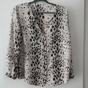 Woman’s Leopard Print Stylish Button Down Blouse - XL